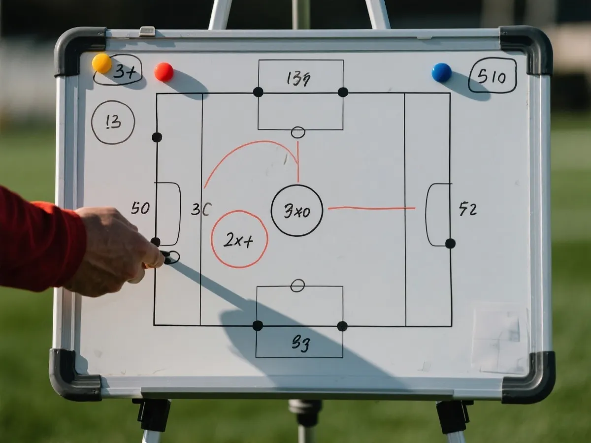 战术板与赛事解读示意图